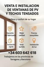 Instalación de techos tensados y ventanas