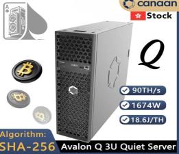 Canaan Avalon Q 90Th Bitcoin Miner (1674W)